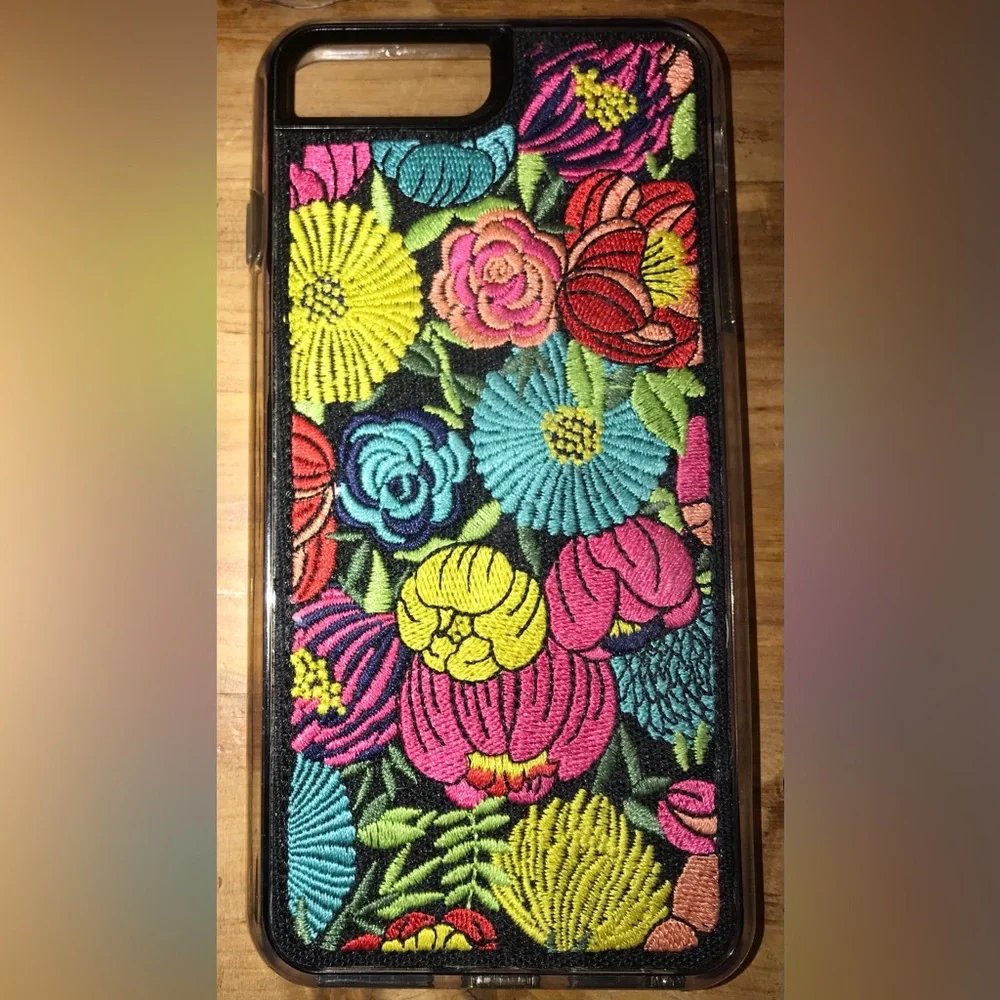 Zero Gravity Floral Explosion Wildflower Embroidered iPhone 7 8 Plus Case Cover
